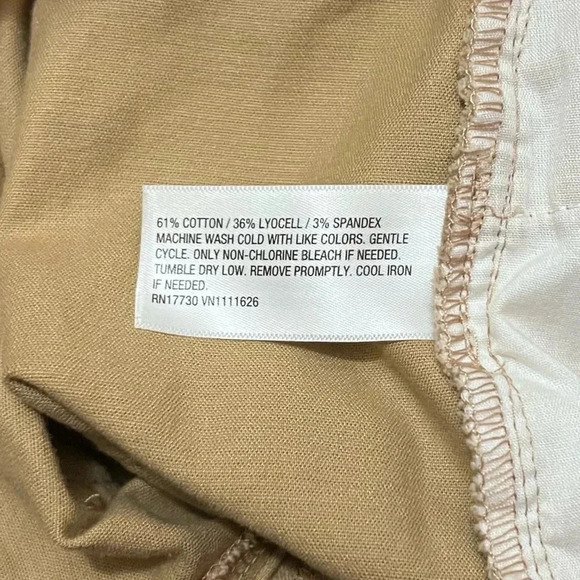 Sz 17 High-Rise Wide Leg Cargo Pants - Ava & Viv™ Tan - Picture 7 of 7